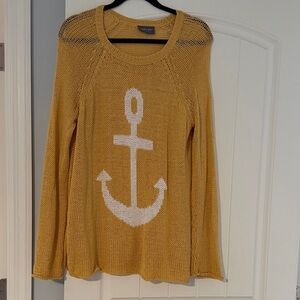 Wooden Ships Yellow Knit Sweater Anchor